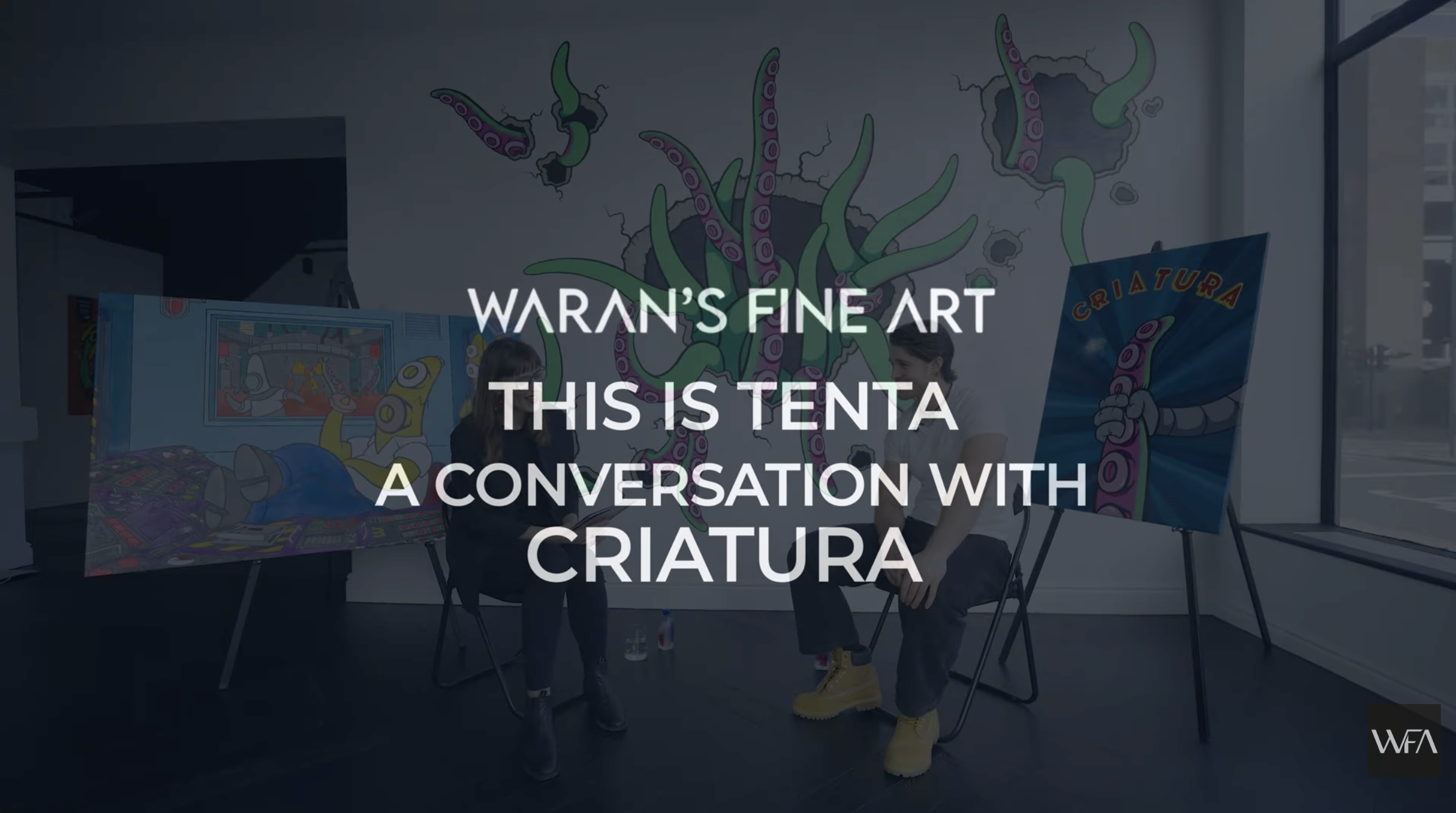 This is tenta podcast interview with Criatura at Waran's Fine Art Gallery